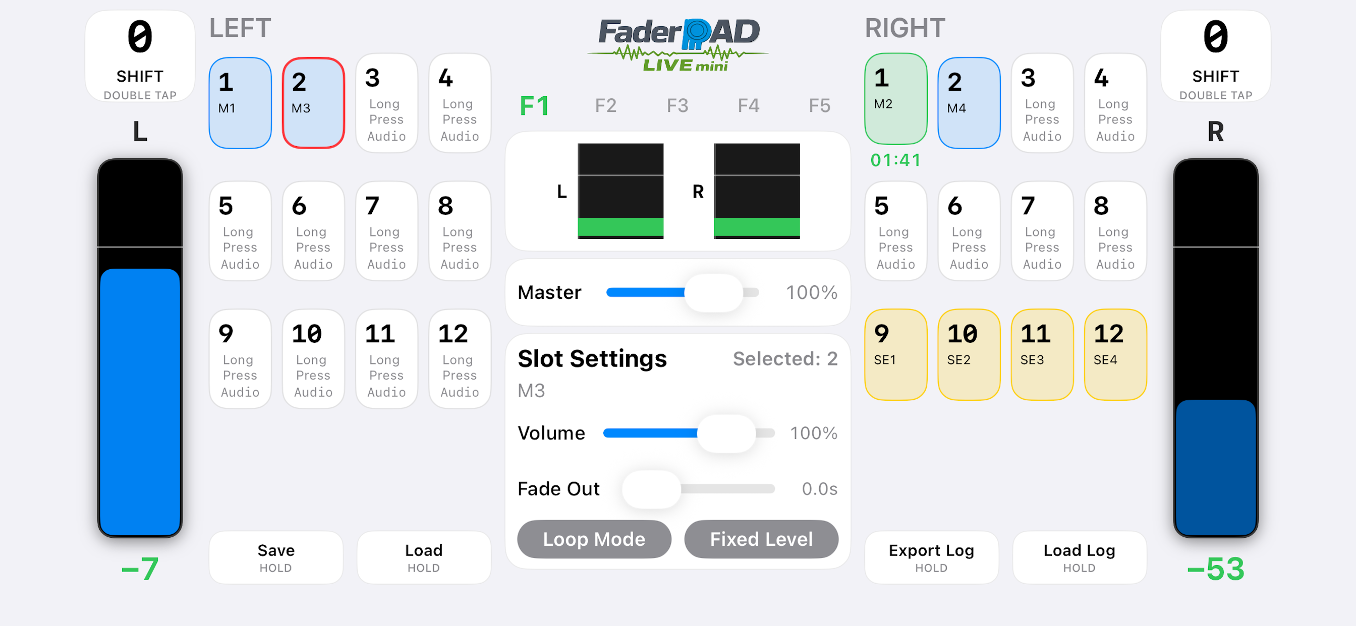FaderPAD LIVE miniの音源パッド
